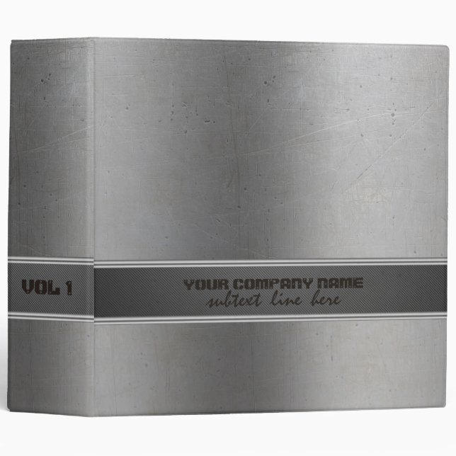 Worn-Out Metallic Stainless Steel Texture Binder (Front/Spine)