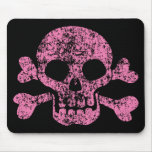Worn Out Skull and Crossbones Mouse Pad