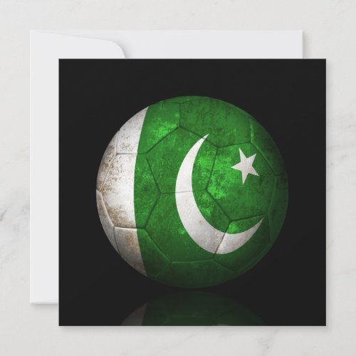 Worn Pakistani Flag Football Soccer Ball