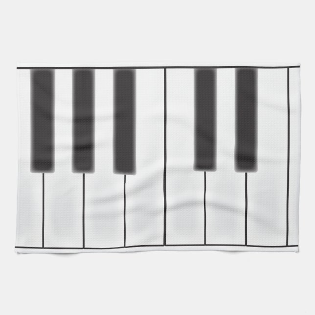 Worn Piano Keys Towel (Horizontal)