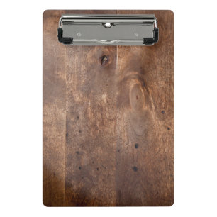 Worn pine board mini clipboard