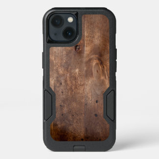 Worn pine board iPhone 13 case