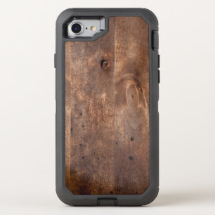 Worn pine board OtterBox defender iPhone SE/8/7 case