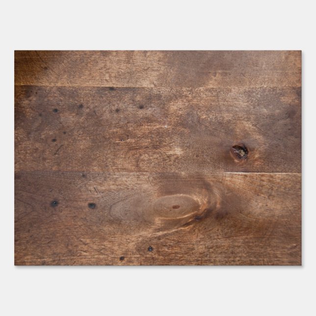 Worn pine board sign (Front)