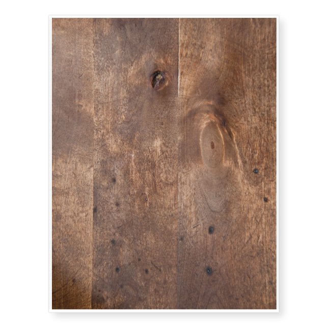 Worn pine board temporary tattoos (Front)