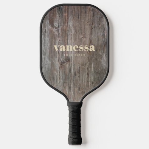 Worn Planks Minimal Modern Classic Name Pickleball Paddle