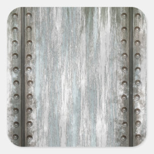 Sticker Metal background, riveted metal plate 