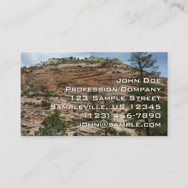 Worn Rock Walls in Zion National Park Business Card (Front)