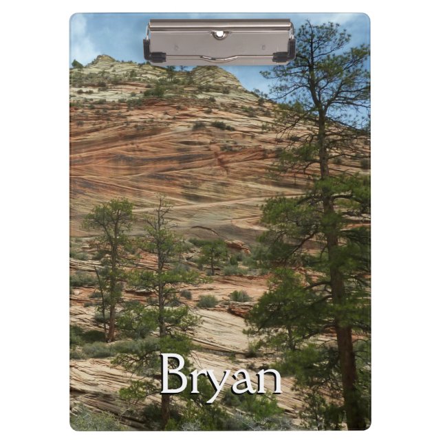 Worn Rock Walls in Zion National Park Clipboard (Front)