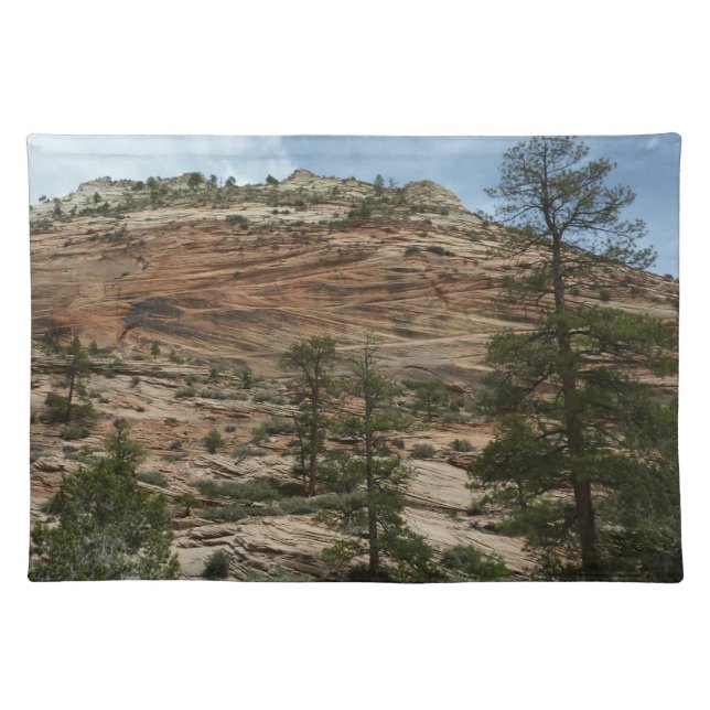 Worn Rock Walls in Zion National Park Cloth Placemat (Front)