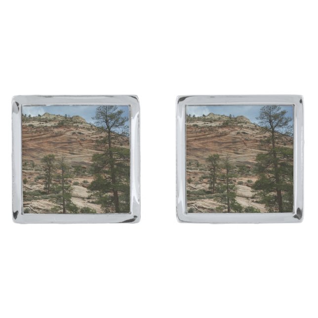 Worn Rock Walls in Zion National Park Cufflinks (Front)