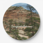 Worn Rock Walls in Zion National Park Paper Plates