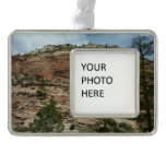 Worn Rock Walls in Zion National Park Silver Plated Framed Ornament
