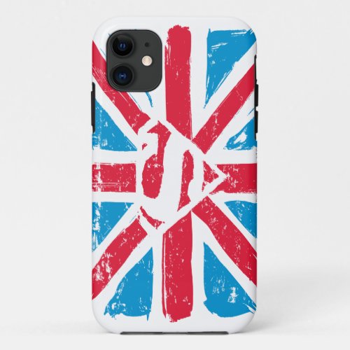 Worn S_Shield Over Flag iPhone 11 Case