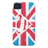 Worn S-Shield Over Flag Case-Mate iPhone Case (Back)