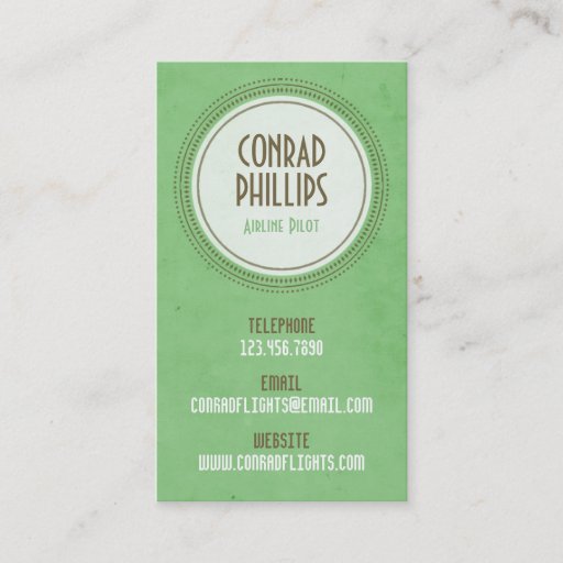 Customizable Worn Vintage Circle Graphic - Style 2 Business Card Templates