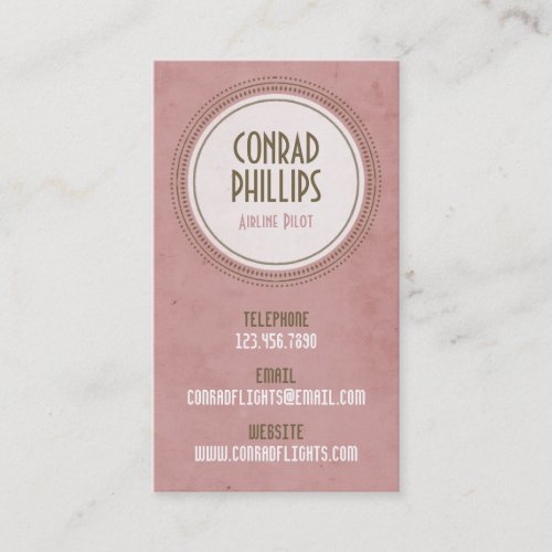 Worn Vintage Circle Graphic - Style 5 Business Cards