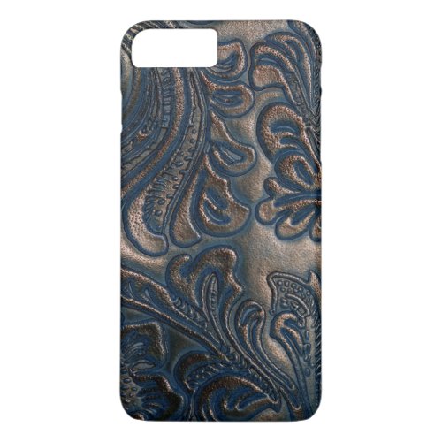 Worn Vintage Embossed Dark Brown Leather iPhone 8 Plus7 Plus Case