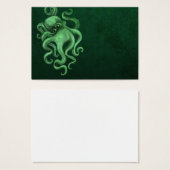 Worn Vintage Octopus Illustration - Green (Front & Back)