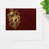 Worn Vintage Octopus Illustration on Red (Desk)