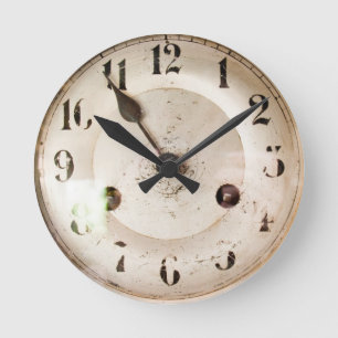 Worn vintage round clock