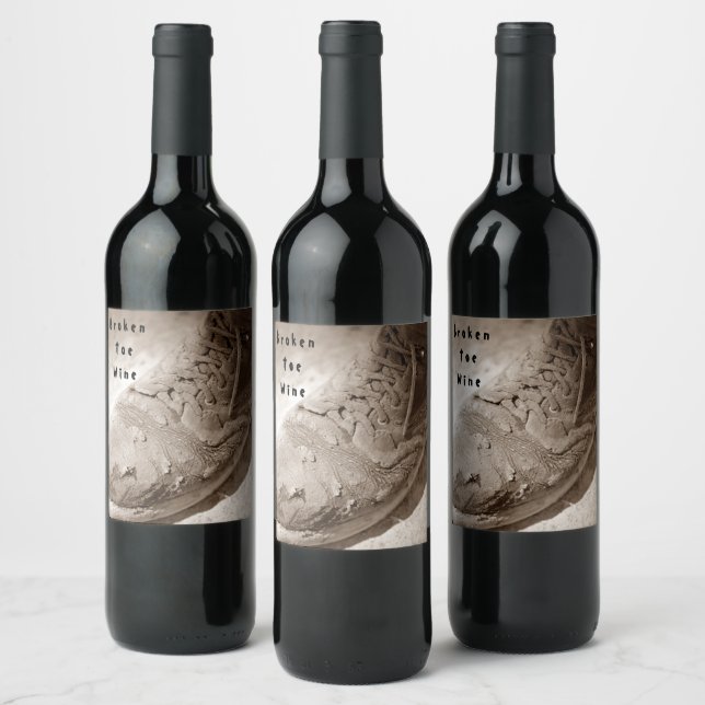 Worn Work-Boot Work Boot Labor hard wine Wine Label (Bottles)