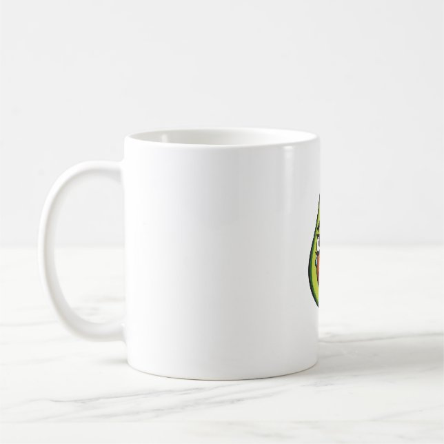 Worried Avocado Cries Tears of Hope Coffee Mug (Left)