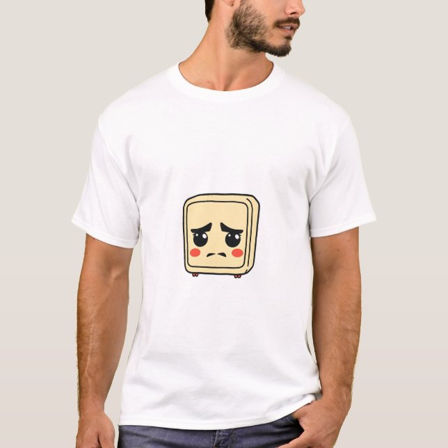 Worried Bento Box with Frown T-Shirt (Front)