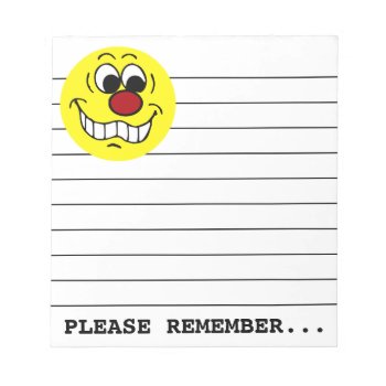 Worried Face Grumpey Notepad by disgruntled_genius at Zazzle