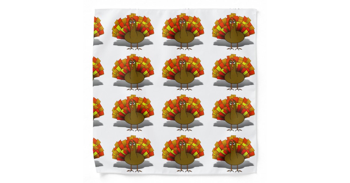 Worried Thanksgiving Turkey Bandana | Zazzle
