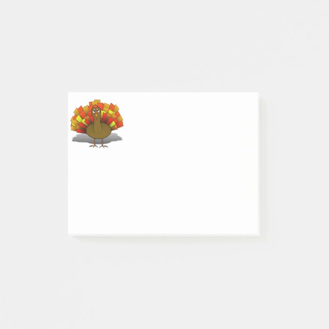 Worried Thanksgiving Turkey Post-it Notes (Front)
