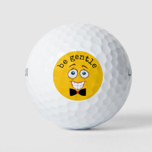 Worried Yellow Emoji Golf Balls
