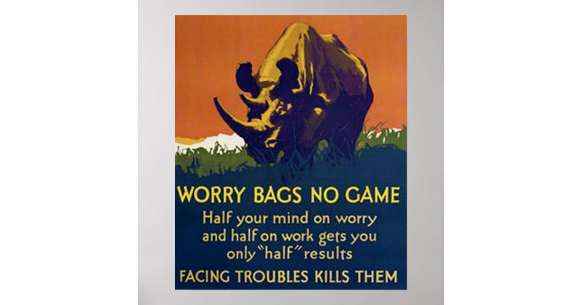 Worry Bags No Game Poster Zazzle