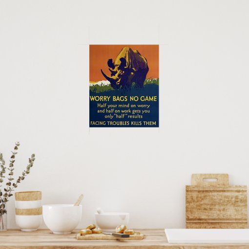 Worry Bags No Game Poster Zazzle