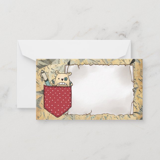 Worry Eater Pocket Note Card (Front)