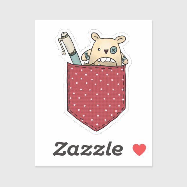 Worry Eater Pocket Sticker (Sheet)