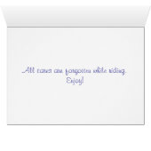 Worry Less Ride More Horseback Riding Horse Lovers (Inside Horizontal (Bottom))