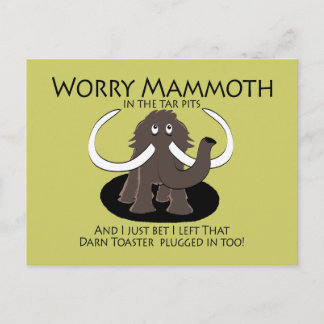 Worry Mammoth Postcard