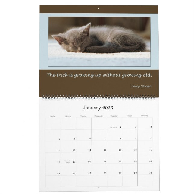 Worry Wastes Wisdom Calendar (Jan 2026)