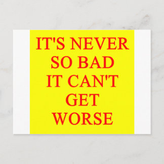 WORSE POSTCARD