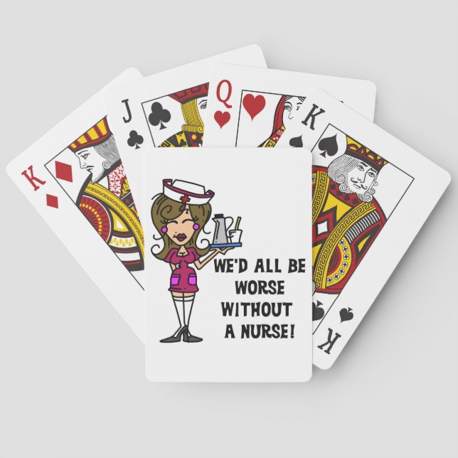Worse Without a Nurse Poker Cards (Back)