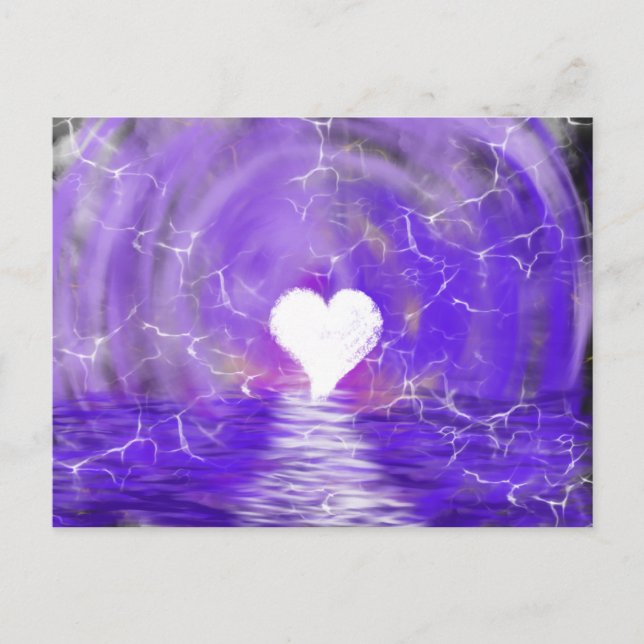 Worship Art White Heart Purple River 7th Oct 17 HC Postcard (Front)
