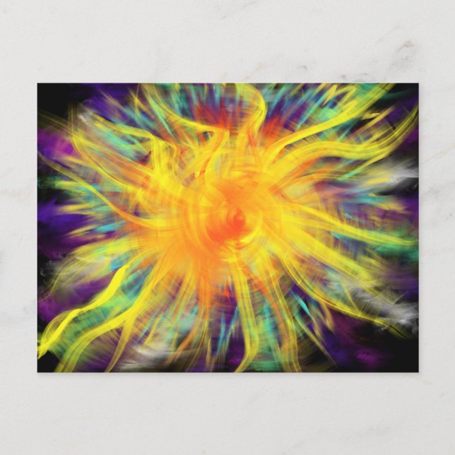 Worship Art Yellow Orange Spiral 20th Oct 17 ESSL Postcard (Front)