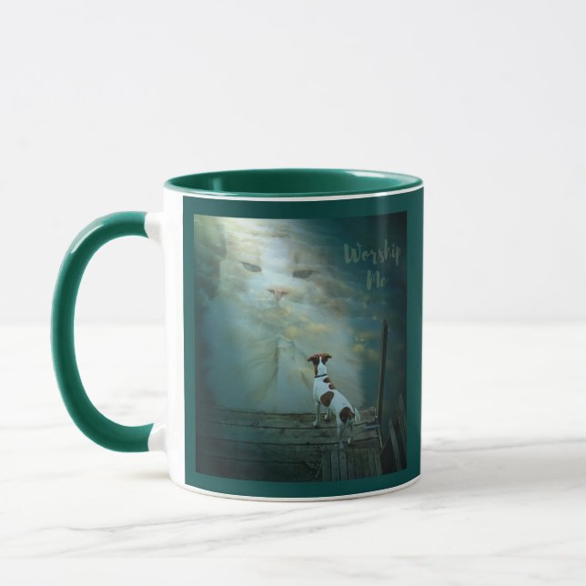 Worship Me - Cat Superiority Mug (Left)