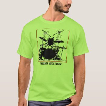 Worship Music Rocks T-shirt by jibbler1 at Zazzle