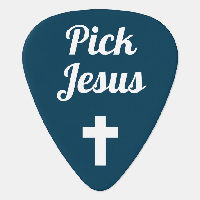 Worship Musician Guitarist Pick Jesus Gift (Front)