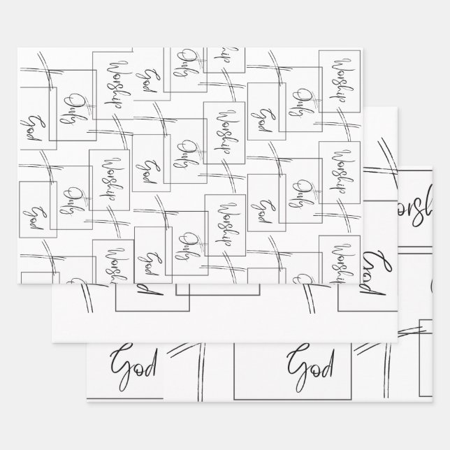 Worship Only God  Wrapping Paper Sheets (Set)