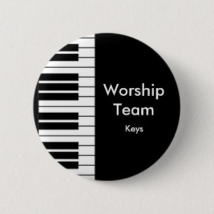 Worship Team, Keys badge Pinback Button