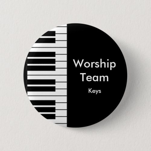 Worship Team Keys badge Pinback Button