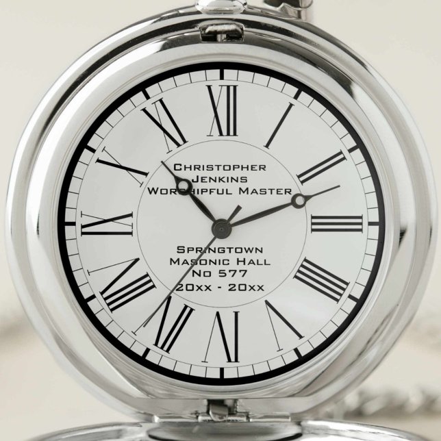 Worshipful Master Masonic Lodge Commemorative Pocket Watch (Creator Uploaded)
